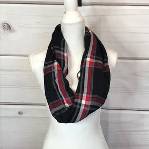 Black and Red Plaid Scarf